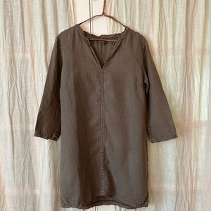Michael Stars linen tunic dress 3/4 sleeve